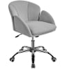 Velvet Desk Chair for Home Office, Makeup Vanity Chair with Armrests for Bedroom Modern, Swivel Rolling Chair