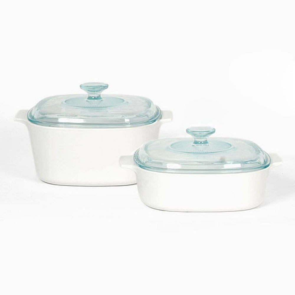 Corningware A-423c-jw White Pyroceram 4pc Cookware Set