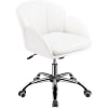 Velvet Desk Chair for Home Office, Makeup Vanity Chair with Armrests for Bedroom Modern, Swivel Rolling Chair