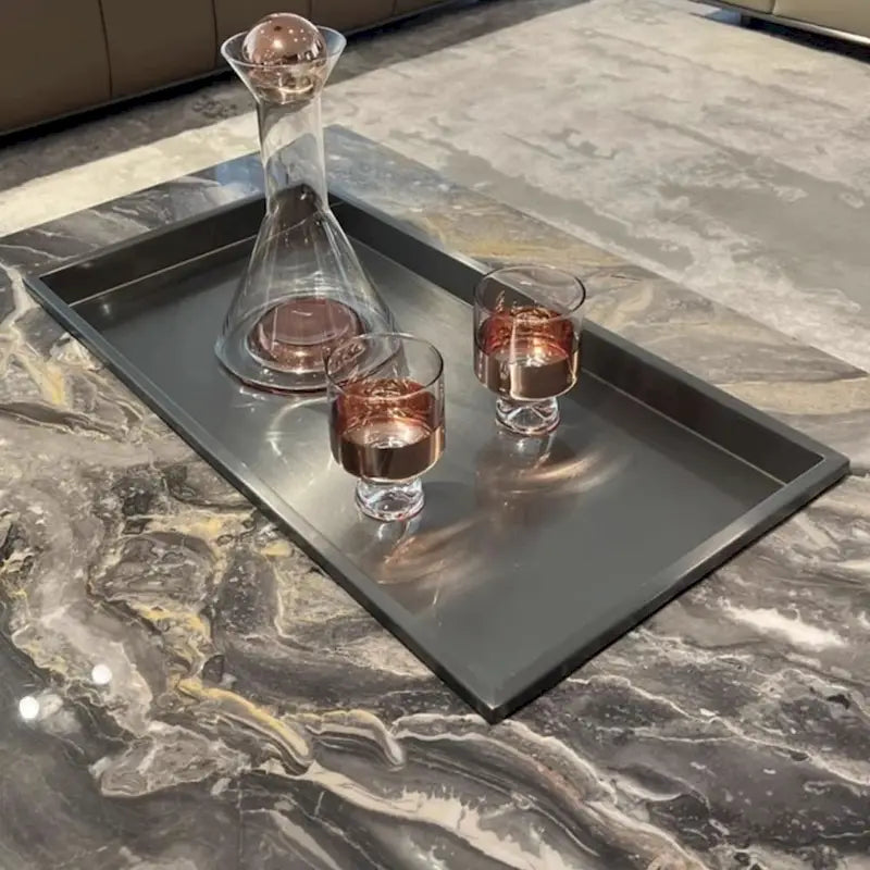 JASIWAY Elegant Sintered Stone Square Coffee Table