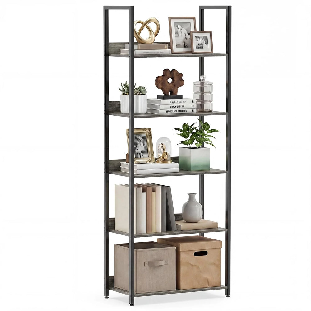 Tangkula 5-Tier Bookshelf for Living Room