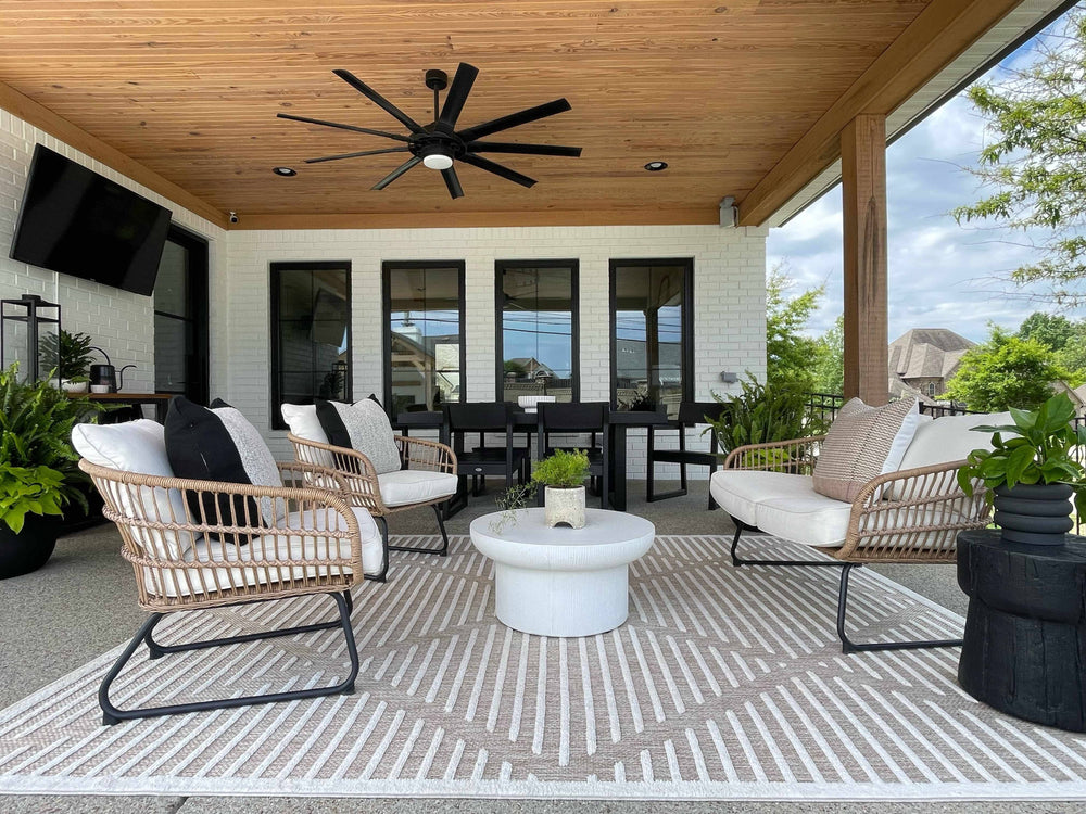 Hauteloom Anah Cream Outdoor Rug - 7'10" x 10' Rectangle